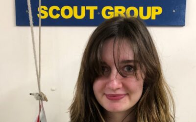Abi Knight is invested as a Scout leader